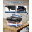 Cordless Electric Lunch Box,Rechargeable Self-Heating Food Warmer with 16000mAh Battery,1L Heated Lunch Box with Smart Reservation & Keep Warm