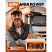 Cordless Electric Lunch Box,Rechargeable Self-Heating Food Warmer with 16000mAh Battery,1L Heated Lunch Box with Smart Reservation & Keep Warm White