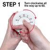60 Minute Kitchen Timer With Long Ring 9cm Easy To Read Operate