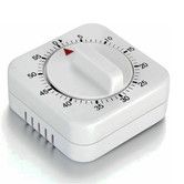 Square 60 Minute Mechanical Kitchen Timer, No Batteries Required, Manual Countdown Timer for Classroom, Home, Study and Cooking