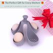 Silicone Egg Boiler Rack, Freestanding Egg Boiler, Egg Boiler, Egg Cooker, Holds 4 Eggs, Kitchen Silicone Egg Boiler Gadget, Gray