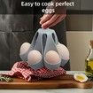 Silicone Egg Boiler Rack, Freestanding Egg Boiler, Egg Boiler, Egg Cooker, Holds 6 Eggs, Kitchen Silicone Egg Boiler Gadget, Gray