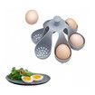Silicone Egg Boiler Rack, Freestanding Egg Boiler, Egg Boiler, Egg Cooker, Holds 6 Eggs, Kitchen Silicone Egg Boiler Gadget, Gray