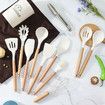White 12 PCS Set NonStick Silicone Spatula Soup Spoon Food Grade Kitchenware High Temp Resistant Heat