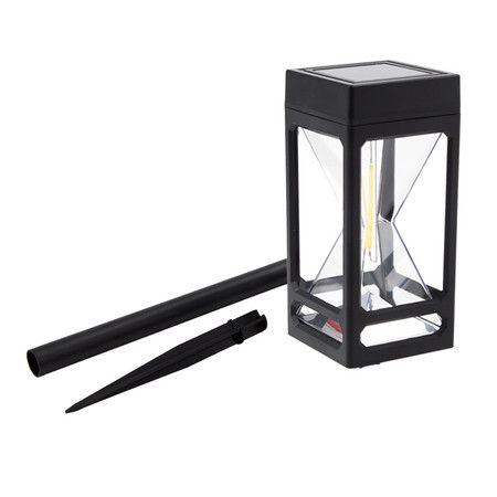 Square  Head Tungsten Hourglass Ground Plug Light Solar Lawn Garden Landscape Waterproof