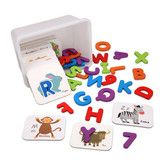 Alphabet Number Matching Card Set Childrens DoubleSided 3D English Cognitive Jigsaw Card Early Toy