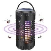 Solar Bug Zapper Outdoor Mosquito Zapper Waterproof Portable LED Flame UV Mosquito Killer with Storage Box Cordless Fly Lighting Lamp for Home Camping