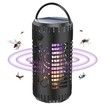 Solar Bug Zapper Outdoor Mosquito Zapper Waterproof Portable LED Flame UV Mosquito Killer with Storage Box Cordless Fly Lighting Lamp for Home Camping