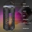 Solar Bug Zapper Outdoor Mosquito Zapper Waterproof Portable LED Flame UV Mosquito Killer with Storage Box Cordless Fly Lighting Lamp for Home Camping