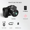 Digital Camera with WiFi,64MP Photography and 4K 5K Vlogging Camera Kit for YouTube,Front and Rear Dual Camera for Selfie,Equipped with 32GB Micro Card