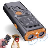 Anti Dog Bark Devices,Portable Ultrasonic Indoor Outdoor Dog Anti Barking Device with Flashlight,Rechargeable Dog Training Tool Color Black