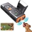 Anti Dog Bark Devices,Portable Ultrasonic Indoor Outdoor Dog Anti Barking Device with Flashlight,Rechargeable Dog Training Tool Color Black