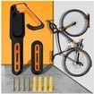 Garage Bike Rack with Tire Tray,Wall Mount Bike Hanging Storage System,Indoor Shed Wall Mount,Heavy Duty Holds Up to 30kg Color Black And Orange