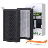 HEPA Air Filter for Model Y Model 3 2016-2025,2 Pack Cabin Air Filter with Activated Carbon,Black