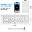 Portable Bluetooth Folding Keyboard for IOS/Android/Windows Tablet Mobile Phone Portable Keyboard Computer Accessories Color White