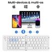 Portable Bluetooth Folding Keyboard for IOS/Android/Windows Tablet Mobile Phone Portable Keyboard Computer Accessories Color White
