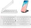 Portable Bluetooth Folding Keyboard for IOS/Android/Windows Tablet Mobile Phone Portable Keyboard Computer Accessories Color White