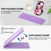 Portable Bluetooth Folding Keyboard for IOS/Android/Windows Tablet Mobile Phone Portable Keyboard Computer Accessories Color Purple
