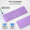Portable Bluetooth Folding Keyboard for IOS/Android/Windows Tablet Mobile Phone Portable Keyboard Computer Accessories Color Purple
