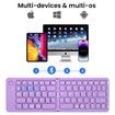 Portable Bluetooth Folding Keyboard for IOS/Android/Windows Tablet Mobile Phone Portable Keyboard Computer Accessories Color Purple