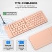 Portable Bluetooth Folding Keyboard for IOS/Android/Windows Tablet Mobile Phone Portable Keyboard Computer Accessories Color Pink