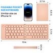 Portable Bluetooth Folding Keyboard for IOS/Android/Windows Tablet Mobile Phone Portable Keyboard Computer Accessories Color Pink