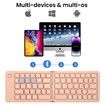 Portable Bluetooth Folding Keyboard for IOS/Android/Windows Tablet Mobile Phone Portable Keyboard Computer Accessories Color Pink