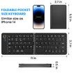 Portable Bluetooth Folding Keyboard for IOS/Android/Windows Tablet Mobile Phone Portable Keyboard Computer Accessories Color Black