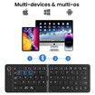 Portable Bluetooth Folding Keyboard for IOS/Android/Windows Tablet Mobile Phone Portable Keyboard Computer Accessories Color Black