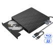 External Bluray Drive, USB 3.0 Type-C Slim Optical External Bluray DVD Burner with SD/TF Card Reader 2 USB 3.0 Hubs