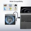 External Blu Ray Drive, Support 50G Disc Read/Write Bluray Drives, Portable 3D Blu Ray Burner with USB 3.0 and Type-C, Cd Player