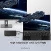 External Blu Ray Drive, Support 50G Disc Read/Write Bluray Drives, Portable 3D Blu Ray Burner with USB 3.0 and Type-C, Cd Player