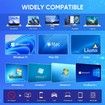External CD/DVD Drive,upgrade 8 in 1,USB 3.0,2 type-c port for Laptop Macbook Desktop PC Compatible with Windows 11/10/8 Linux Mac OS