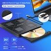 External CD/DVD Drive,upgrade 8 in 1,USB 3.0,2 type-c port for Laptop Macbook Desktop PC Compatible with Windows 11/10/8 Linux Mac OS