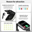 Smart Watch with Earbuds,2 in 1 Smart Call Watch with Bluetooth Headphones 2 Inch Large Screen with Fitness Tracker Sport Modes Monitor(Silver-Silicone)