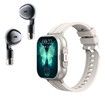Smart Watch with Earbuds,2 in 1 Smart Call Watch with Bluetooth Headphones 2 Inch Large Screen with Fitness Tracker Sport Modes Monitor(Silver-Silicone)