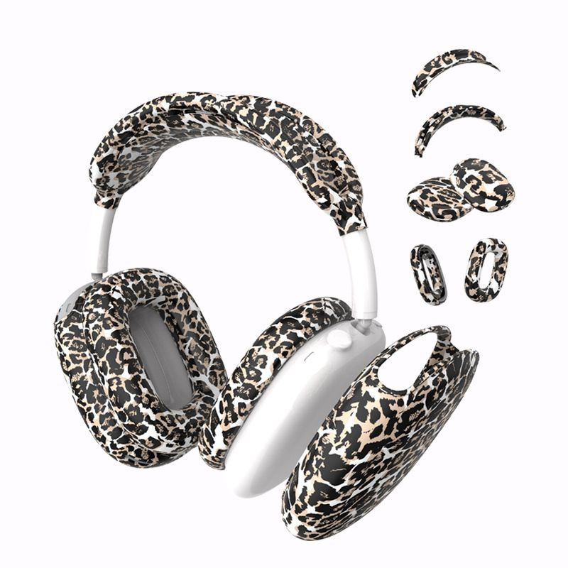 Leopard Print Style 4 Piece Set Apple Airpods Max Silicone Printed Earphone Protective Case