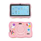 7 inch Android 13 Tablet for Kids, 4GB RAM 64GB ROM, Quad Core Kids Tablets with Shockproof Case, Parental Control, Dual Camera, Pink