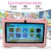 7 inch Android 13 Tablet for Kids, 4GB RAM 64GB ROM, Quad Core Kids Tablets with Shockproof Case, Parental Control, Dual Camera, Pink