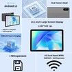 Android Tablet, 10.1 inch Android 13 Tablets 8GB RAM 64GB ROM, 1280x800 IPS HD Touchscreen, 6000mAh Battery, Bluetooth, Dual Camera, Blue