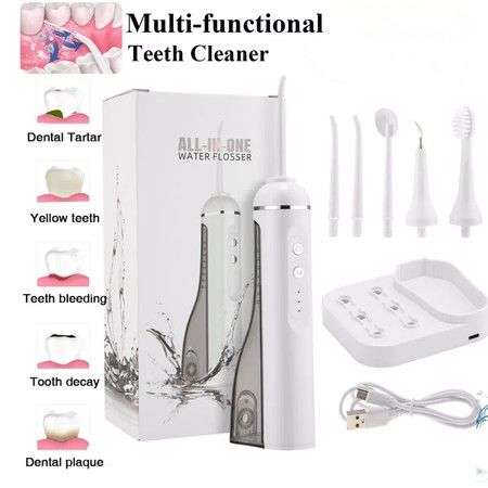 3 in 1 Multi-Function Electric Water Flosser with Tooth Cleaning Tip Toothbrush Waterproof Remove Calculus Tartar Teeth Cleaning Oral Care