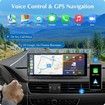 Wireless Carplay and Android Auto with Dash Cam, 10.26 inch HD IPS Touch Car Play Screen for Car, 4K Front and 1080P Rear Camera, Loop Recording
