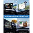 Portable Carplay Screen for Car, 9 inch Wireless Carplay Android Auto Screen with 4K Dash Cam and 1080P Backup Camera with 128G Memory Card