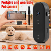 Cat Camera Collar 1080P Dog Tracker Collar Mini Action Camera with Phone App 360 Degree Rotating Sports Video Recorde with 32GB SD