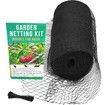 Garden Netting 2M*20M Heavy Duty Bird Net, Deer, Plant Protection Extra Strong Woven Mesh, Reusable Kit, Animal Fencing for Fruits Trees, Black