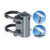 Starlink RV Mount Gen 2, Starlink Mounting U-Bolt Pipe Adapter for Starlink V2 Portable Starlink Mounting Bracket Stand for Roof, Camping, RV Travel