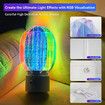 Rechargeable Cordless Table Lamp with Aurora Effect,360 Rotation Bedroom Night Light,Desk Lamp For Home Decor