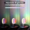 Rechargeable Cordless Table Lamp with Aurora Effect,360 Rotation Bedroom Night Light,Desk Lamp For Home Decor