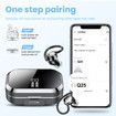 Wireless Earbuds, Bluetooth 5.3 Headphones with LED Display, Powerful Bass Over Ear Earphones, IP7 Waterproof for Sport, Black