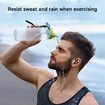 Wireless Earbuds, Bluetooth 5.3 Headphones with LED Display, Powerful Bass Over Ear Earphones, IP7 Waterproof for Sport, Black